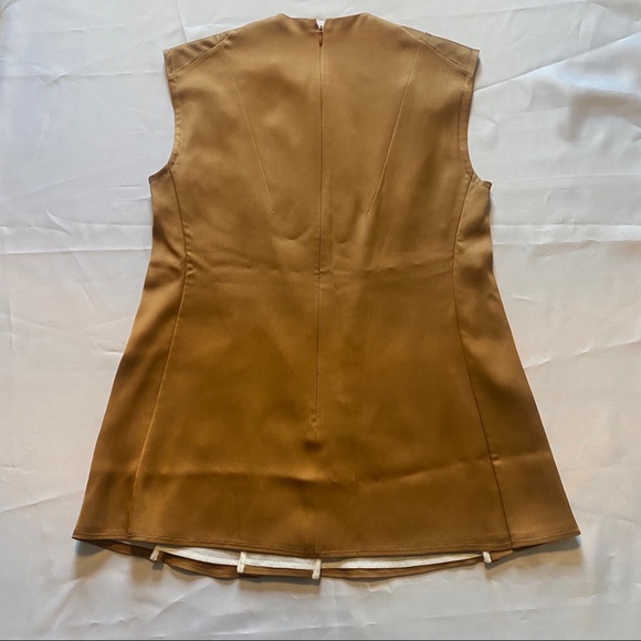 CÉLINE fully lined silk top in bronze - Picture 6 of 8